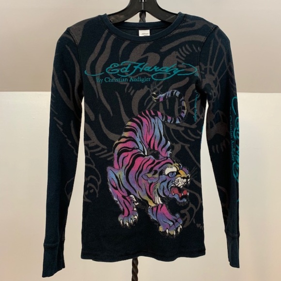 Ed Hardy Tops - Ed Hardy by Christian Audigier Thermal T-Shirt